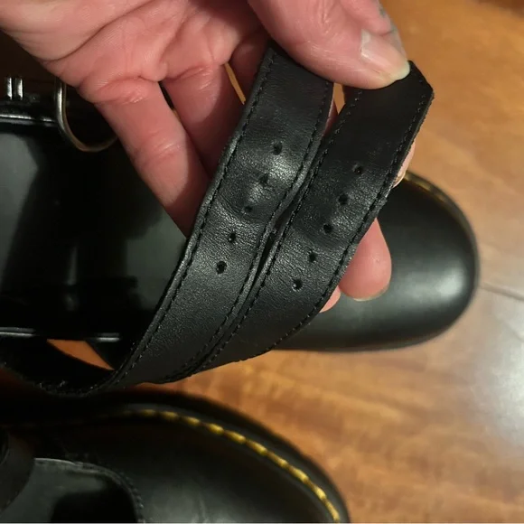 Dr. Martens Black Platform Eviee Buckle Shoes - Picture 5 of 9